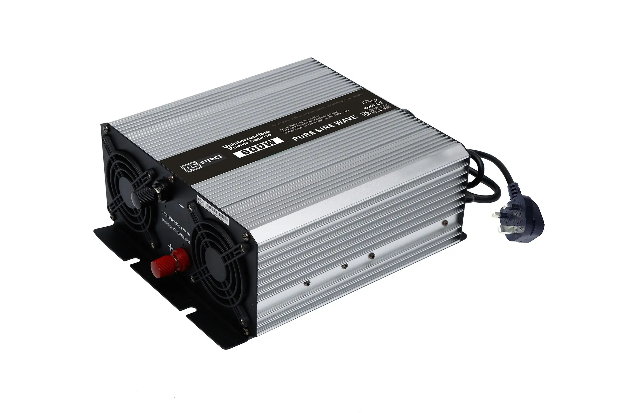 Produktfoto 1 von RS PRO Wechselrichter, 12 V dc / 230 V ac 600W