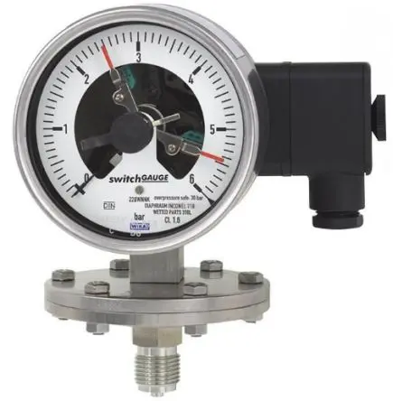 Produktfoto 1 von WIKA PGS43.1X0 Manometer 100 mm 0 mbar → 100 mbar Edelstahl 304 Gehäuse G 1/2