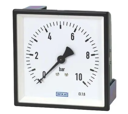 Produktfoto 1 von WIKA 2X4.11 Druckmessgerät Prozessanschluss hinten Analog 0bar → 160bar, Ø 96 x 96mm G1/2