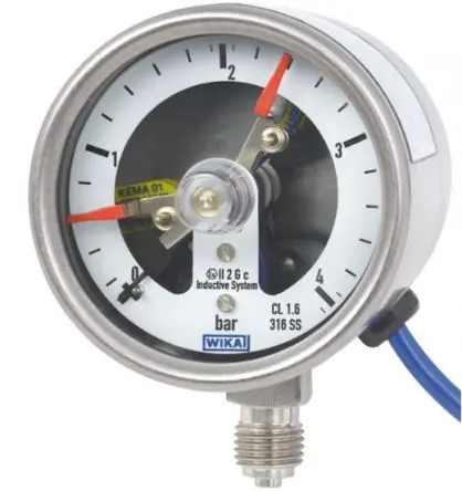 Produktfoto 1 von WIKA PGS23.063 Manometer 63 mm 0 bar → 60 bar Edelstahl 304 Gehäuse 1/4 in NPT