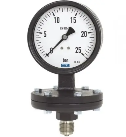 WIKA Typ G 4XX.12 Manometer 100 mm 0 bar → 6 bar Edelstahl Gehäuse G 1/2