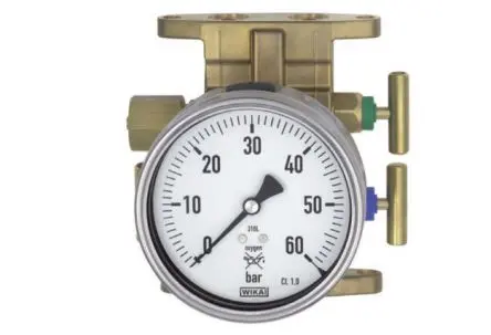 Produktfoto 1 von WIKA 7X2.15.160 Manometer 160 mm 0 mbar → 280 mbar Kupfer Gehäuse G 1/4