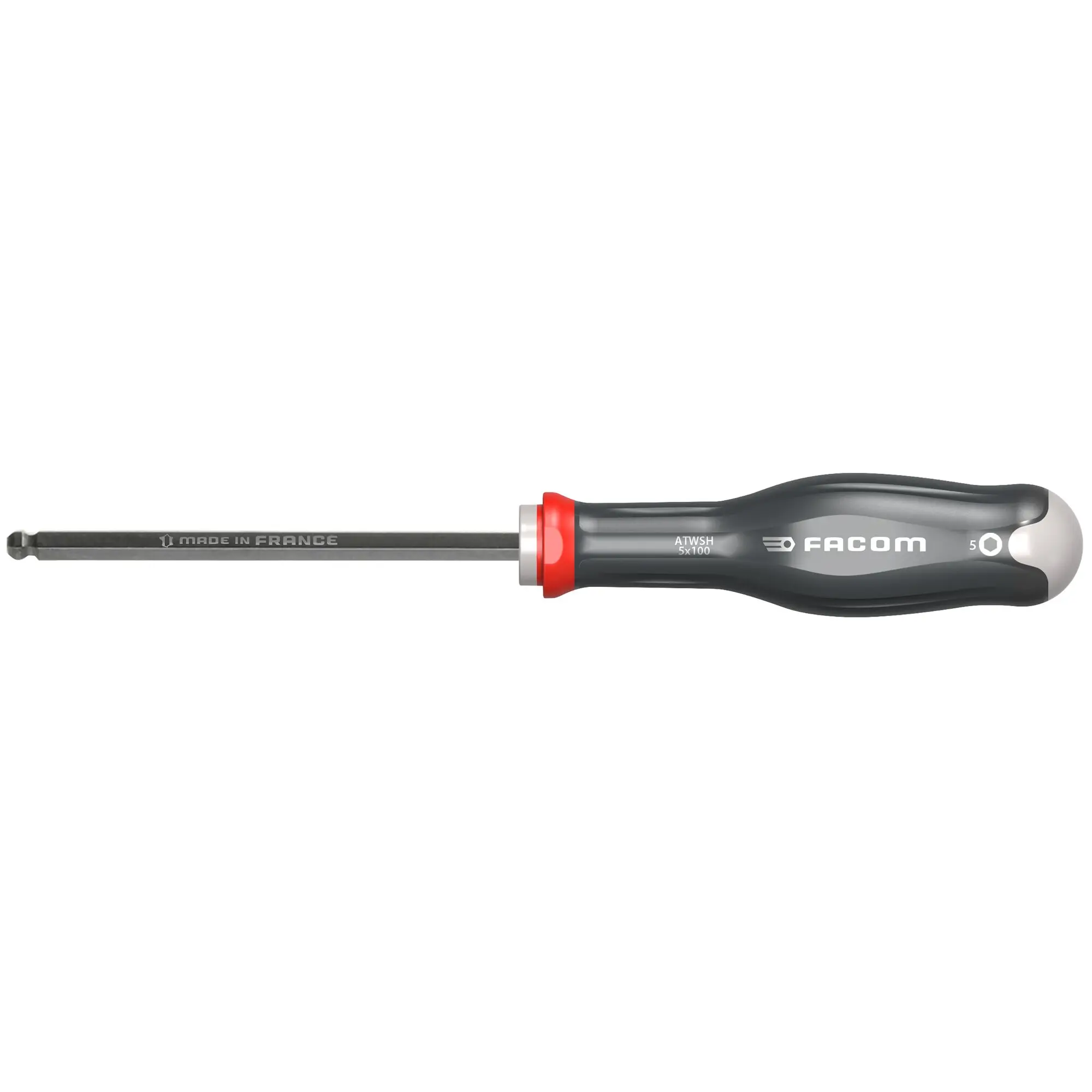 Produktfoto 1 von Facom 5 mm Rund Ergonomisch, 208 mm / Klinge 100 mm