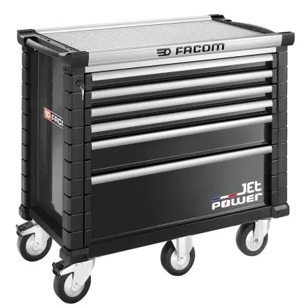 Produktfoto 1 von Facom Aluminium Rollenschrank 6 Schubladen mit Rädern, 1.02 m x 67cm x 1.22 m