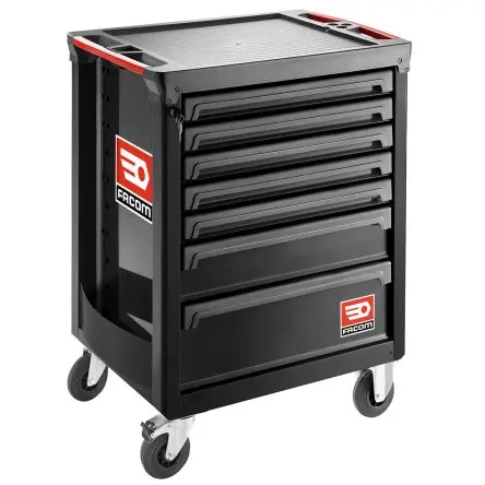 Produktfoto 1 von Facom Kunstfaser, Polypropylen Rollenschrank 7 Schubladen mit Rädern, 972 mm x 51.5cm x 779 mm
