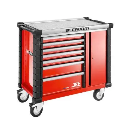 Produktfoto 1 von Facom Aluminium Werkzeugschrank 7 Schubladen mit Rädern, 1.04 m x 57.5cm x 1.19 m