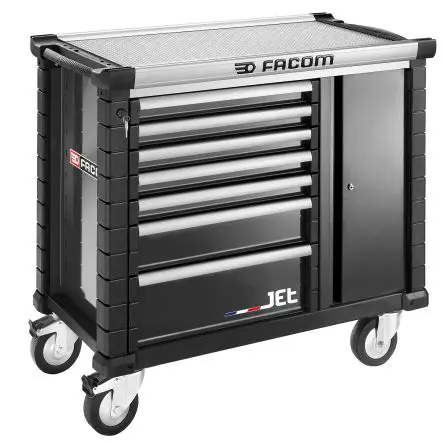 Produktfoto 1 von Facom Aluminium Rollenschrank 7 Schubladen mit Rädern, 1.04 m x 57.5cm x 1.19 m