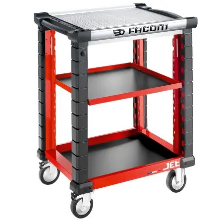 Produktfoto 1 von Facom Aluminium Werkzeugwagen 2 Schubladen mit Rädern, 1.01 m x 575mm x 814 mm