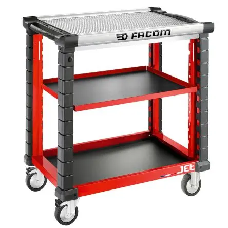 Produktfoto 1 von Facom Aluminium Werkzeugwagen 2 Schubladen mit Rädern, 1.01 m x 575mm x 1 m