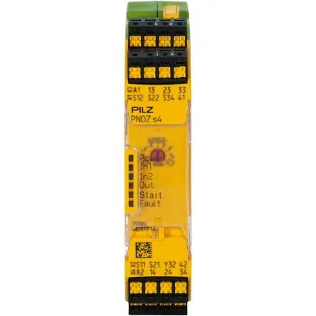 Produktfoto 1 von Pilz PNOZ s4 C Sicherheitsrelais 24V dc, 1 NC, 3 Schließer Sicherheitskontakte EN 61326-3-1, TÜV, cULus Listed, EN