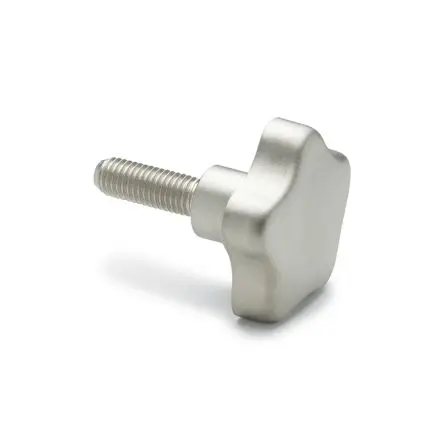 Produktfoto 1 von Elesa Knopf Natur M8 x 40 Edelstahl x 24 mm Nocken, mit Gewindebolzen Ø 40 mm
