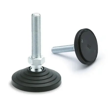 Produktfoto 1 von Elesa Verstellbarer Fuß M16 bis 14000 N x 181 mm, bis 15° neigbar Glasfaserverstärktes Technopolymer auf Polyamidbasis
