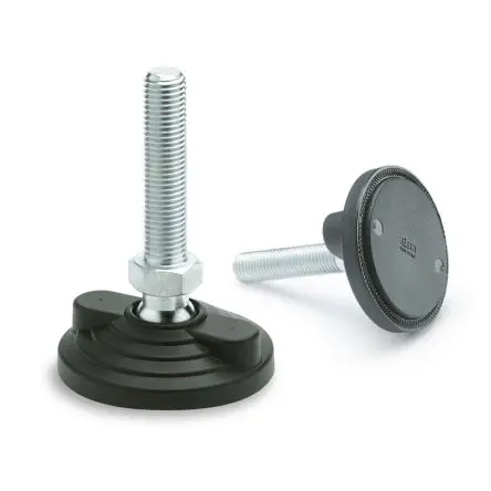 Produktfoto 1 von Elesa Verstellbarer Fuß M10 bis 1600 daN x 131 mm, bis 15° neigbar Polyamid