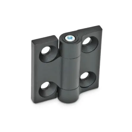 Produktfoto 1 von Elesa Zinklegierung Drehmomentscharnier Reibung Schraubbefestigung Freischwingend, 18.5 mm x 60mm x 60 mm