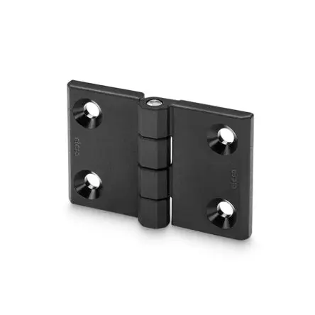 Produktfoto 1 von Elesa Polyamid Scharnier Scharnier Festwert Schraubbefestigung Freischwingend, 11.5 mm x 76mm x 5 mm