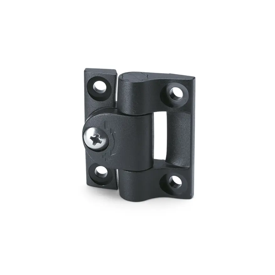 Produktfoto 1 von Elesa Polyoxymethylen (POM) Drehmomentscharnier Reibung Schraubbefestigung Selbstschließend, 14 mm x 36.5 mm x 43 mm