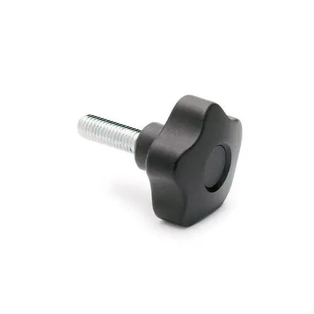 Produktfoto 1 von Elesa Knopf Schwarz M10 x 20 Technopolymer auf Polypropylenbasis x 20 mm Geriffelter Knopf, mit Gewindebohrung Ø 50 mm