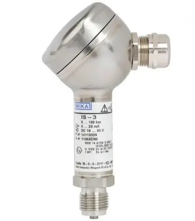 Produktfoto 1 von WIKA IS-3 Überdruck Anzeige Drucksensor 0 bar, 4 bis 20 mA, 2-adrig 10 bar