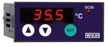 WIKA Model SC58 PID Temperaturregler Frontplattenmontage 1, 1 x Relais Ausgang 24V PID-Controller