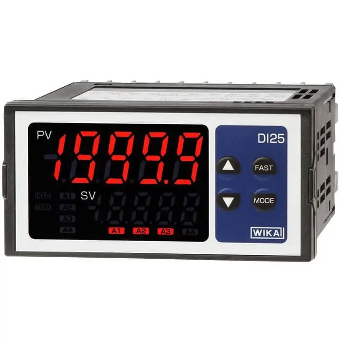 WIKA Model DI25 LED Digitales Multifunktionsmessgerät für Strom, Spannung, Widerstand H 48 mm B 96 mm 4-Stellen T. 98 mm