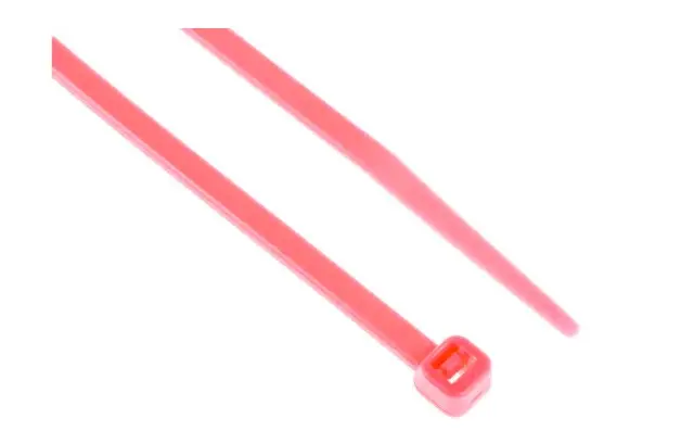 Produktfoto 1 von RS PRO Nylon 6.6 Kabelbinder Nicht lösbar Rosa 3.6 mm x 203 mm