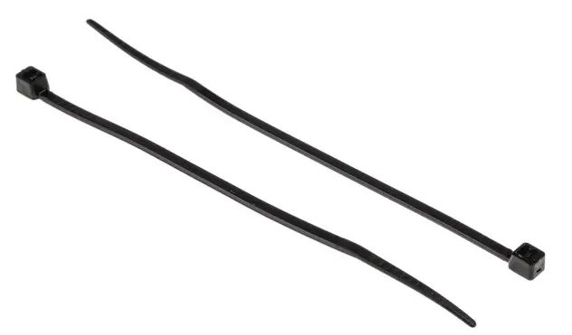 RS PRO Nylon 6.6 Kabelbinder Nicht lösbar Schwarz 4.8 mm x 300 mm
