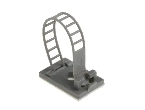 Produktfoto 1 von RS PRO Kabelhalter verstellbare Zange selbstklebend, Kabel-Ø 26mm Nylon Grau 21 mm x 108mm x 30.5mm