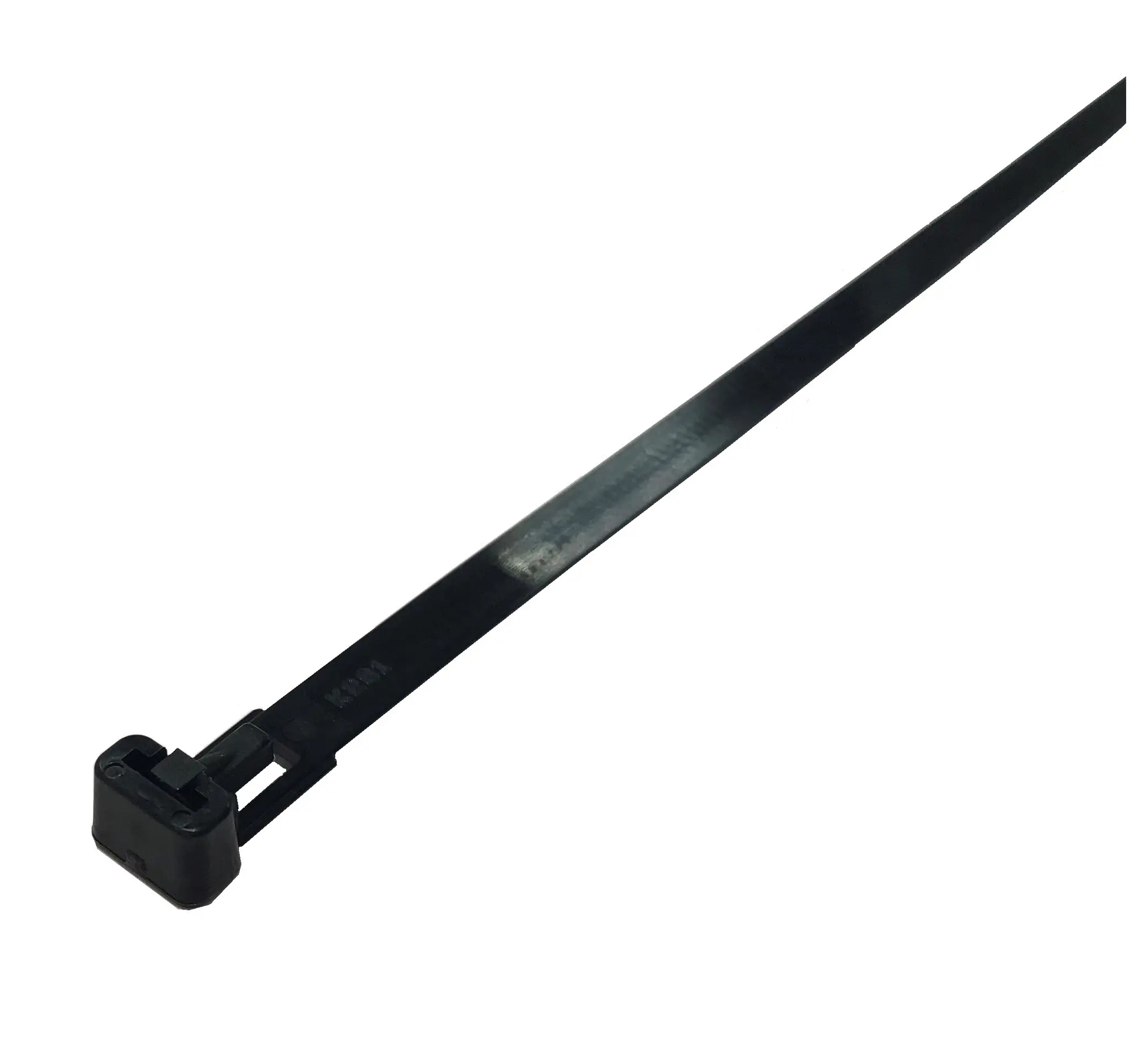 Produktfoto 1 von RS PRO Nylon 6.6 Kabelbinder Lösbar Schwarz 7.6 mm x 150 mm