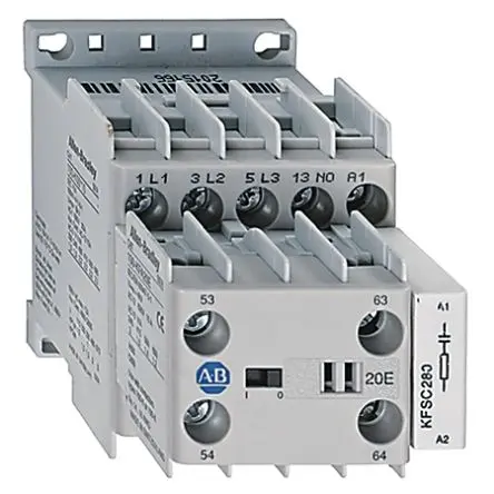 Produktfoto 1 von Allen Bradley 100K Schütz 24V dc-Spule, 3-polig, 690V ac / 9 A 24V dc 8.7 kW 3 Schließer Wechselnd