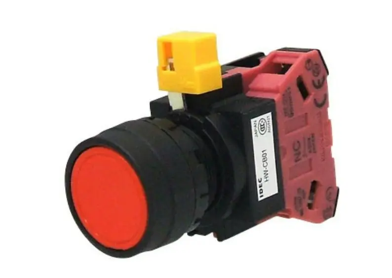 Produktfoto 1 von Idec HW Druckschalter Rot Tastend Panel Ø 22.3 mm, SPST 600 V ac, IP20, IP65