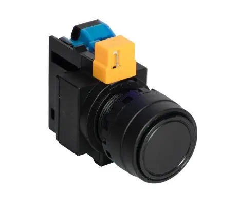 Produktfoto 1 von Idec HW Druckschalter Schwarz Tastend Panel Ø 22.3 mm, SPST 600 V ac, IP65, IP20