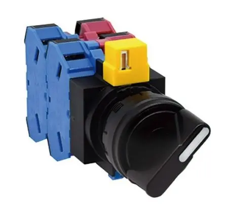 Produktfoto 1 von HW1S Wahlschalter 3-Stufen Knopftyp 22 mm IP65, IP20, 2 Schließer, 1 Öffner