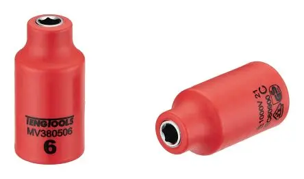 Produktfoto 1 von Teng Tools 3/8 in 6-Kant Buchse SW 6 mm Sechskant VDE 1000V zugelassen x 46mm