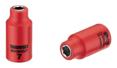 Produktfoto 1 von Teng Tools 3/8 in 6-Kant Buchse SW 7 mm Sechskant VDE 1000V zugelassen x 46mm