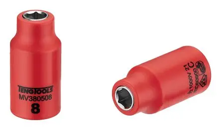 Produktfoto 1 von Teng Tools 3/8 in 6-Kant Buchse SW 8 mm Sechskant VDE 1000V zugelassen x 46mm
