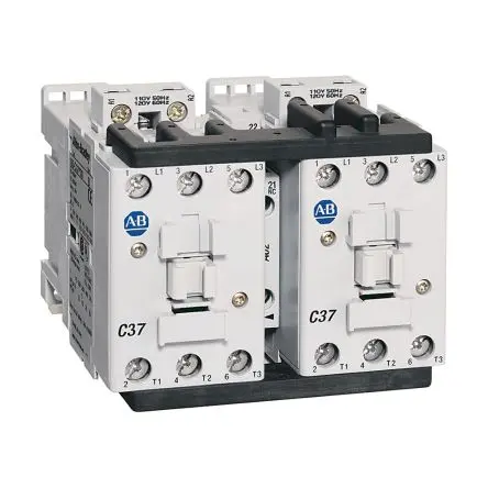 Produktfoto 1 von Allen Bradley 104-C Wendeschütz 24V dc-Spule, 3-polig, 690V ac / 9 A 24V dc 7.5 kW 1 Schließer, 3 Öffner Motorsteuerung