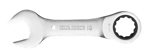 Produktfoto 1 von Teng Tools Gabel‑Ring Ratschenschlüssel Chrom-Vanadium-Satin 10 mm, CrV-Stahl Schließer (NO), Länge 97 mm