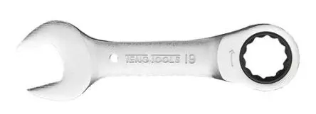 Produktfoto 1 von Teng Tools Gabel‑Ring Ratschenschlüssel Chrom-Vanadium-Satin 10 mm, CrV-Stahl Schließer (NO), Länge 97mm