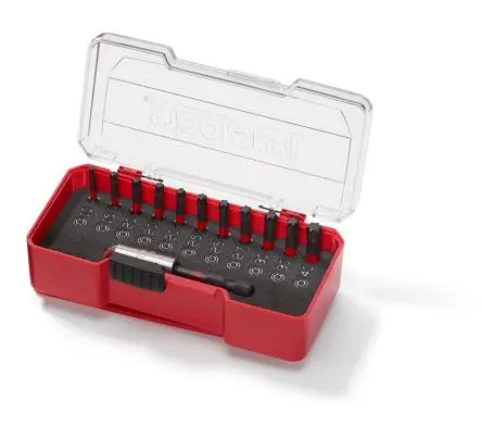 Produktfoto 1 von Teng Tools Innensechsrund Sechskant Schlagbitsatz mit Gürtelclip 1/4 in 30 mm, Länge 30 mm, 12-teilig