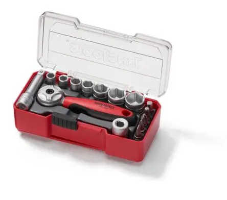 Produktfoto 1 von Teng Tools Steckschlüsselsatz 1/4 in Vierkant 6-Kant 15-teilig