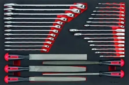 Produktfoto 1 von Teng Tools Schraubenschlüsselsatz Schraubenschlüssel und Feile CrV-Stahl, 32-teilig