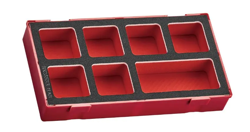 Produktfoto 1 von Teng Tools Schaum Werkzeugbox, 7 Schubladen, L. 265 mm B. 142 mm H. 50 mm