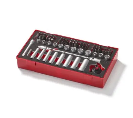 Produktfoto 1 von Teng Tools Steckschlüsselsatz 1/4 in Vierkant 6-Kant, Tief, Normal 87-teilig
