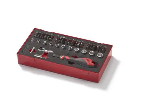 Produktfoto 1 von Teng Tools Ratsche, Innensechsrund, Sechskant Sechskant Bits-Treibersatz, Schaum 1/4 in 4 to 13 mm, Länge 147 mm,