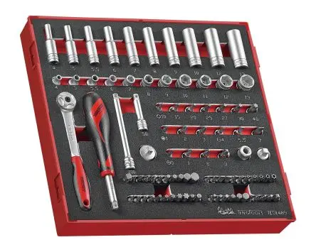 Produktfoto 1 von Teng Tools Steckschlüsselsatz 1/4 in Vierkant Tief, Normal 89-teilig