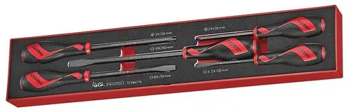 Produktfoto 1 von Teng Tools Standard-Schraubendrehersatz, 5-teilig Geschlitzt