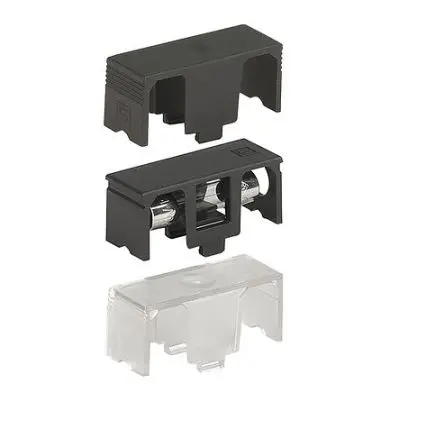 Produktfoto 1 von Schurter OGN-SMD Thermoplast Sicherungsabdeckung, B. 9.6mm L. 25 mm H. 12.5 mm, UL 4248-1 / UL 512, Edition 2.0, IEC