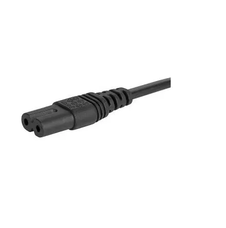 Produktfoto 1 von Schurter Netzkabel, A Gerade, B IEC C7, 2 m Schwarz Polyvinylchlorid, 250V