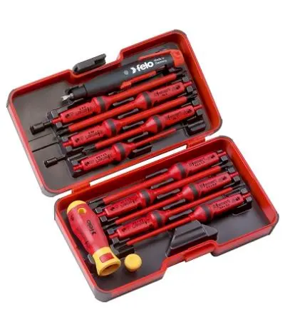Produktfoto 1 von Felo Werkzeugbox Schwarz, Rot, L. 230 mm B. 130mm H. 56 mm