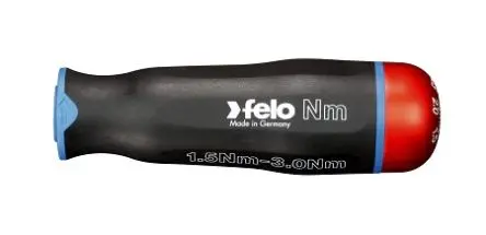 Produktfoto 1 von Felo Drehmomentschraubendreher Abdeckung für vielfältige Anwendungsbereiche mit farbigem Ring 1.5 To 3 Nm Länge 105mm